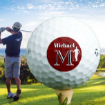 Balles De Golf Personnalisé Monogramme Premier nom Golfeur<br><div class="desc">Un monogramme et prénom personnalisés — avec un golfeur qui attend de commencer sa journée. Parfait comme cadeaux de fête des pères pour papa, cadeaux pour grand-père, mari, et plus. Ou, vous pouvez simplement profiter de vous-même ! Si vous avez des questions de design ou une demande spéciale, envoyez un...</div>