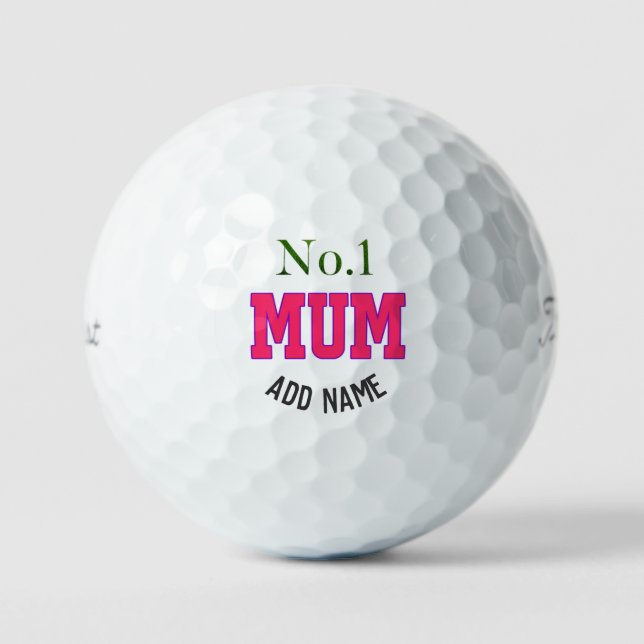 Balles De Golf Personnalisé No.1 Mum Titleist Pro V1 Golf Balls (Recto)