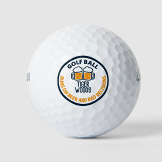 Balles De Golf Personnalisé Nom cadeau bière personnalisée| Citat