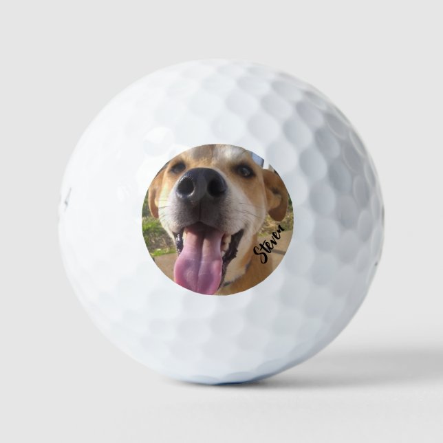 Balles De Golf Personnalisé Photo Chien Cute Personnalisé (Devant)