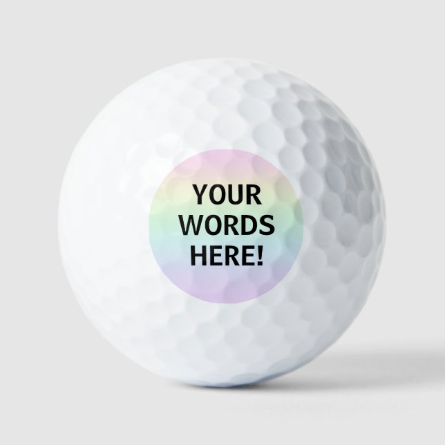 Balles De Golf Personnalisé Rainbow (Recto)