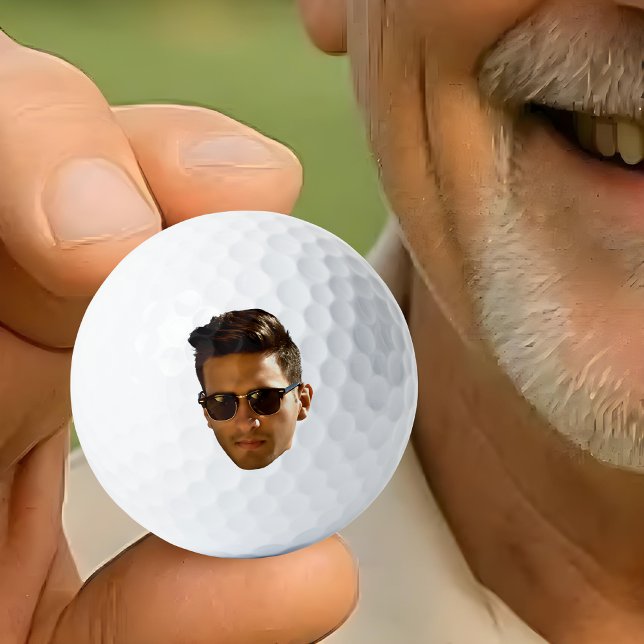 Balles De Golf Personnalisé Visage Nouveau père Personnalisé (Créateur téléchargé)