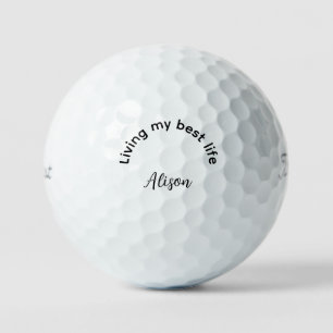 Balles De Golf Personnalisé Vivre ma meilleure vie Titleist Pro V