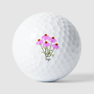 Balles de golf personnalisées aux Échinacées pourp