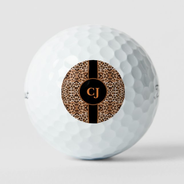 Balles de golf personnalisées avec impression léop (Recto)