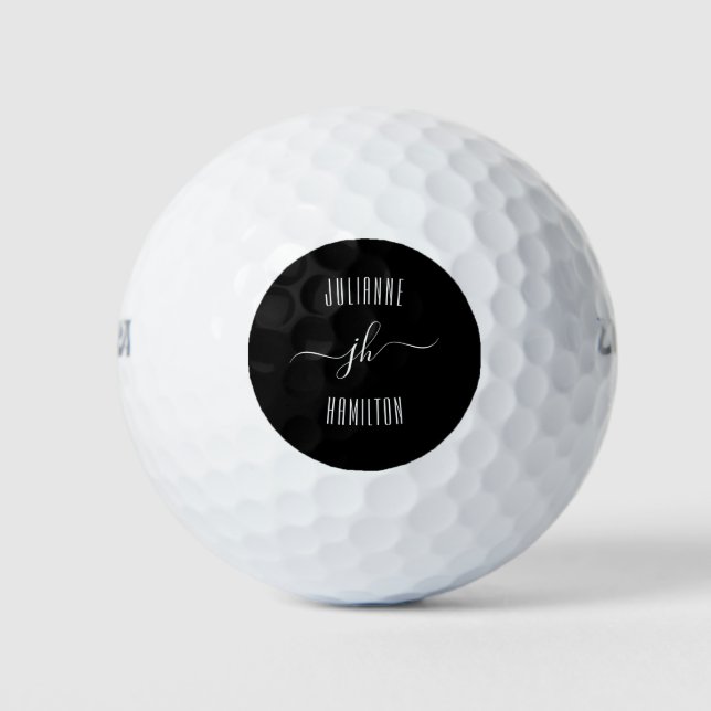Balles de golf personnalisées avec initiale de mon (Devant)