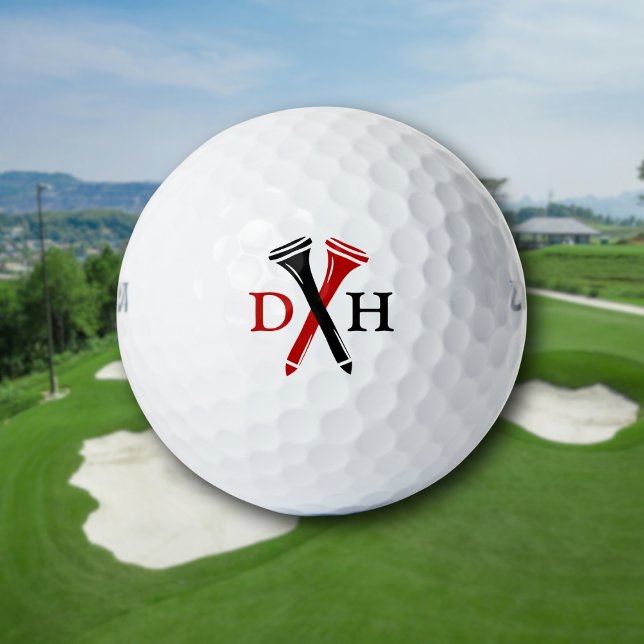 Balles de golf personnalisées avec initiales crois (Personalized detail that stands out on the green.
Modern golf style, perfect for gifting.)