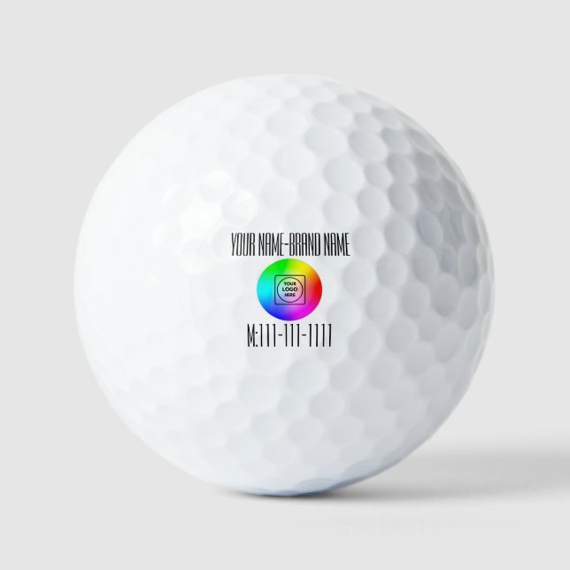 Balles de Golf Personnalisées avec Logo Nom Téléph (Recto)