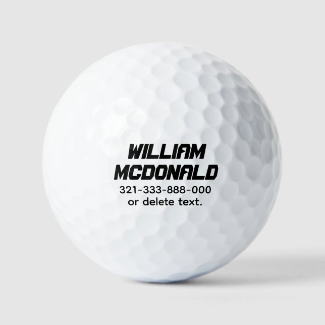 Balles de golf personnalisées avec nom Modèle SCI- (Recto)