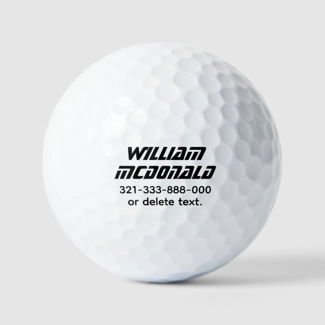 Balles de golf personnalisées avec nom Modèle SCI- (Recto)