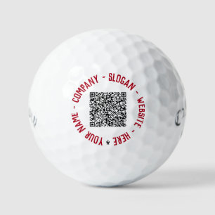 Balles de golf personnalisées avec texte de code Q