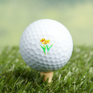 Balles de Golf Personnalisées avec Tulipes Fleurs