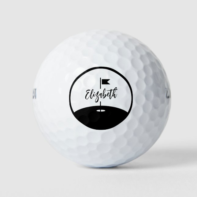 Balles de golf personnalisées avec votre nom (Devant)