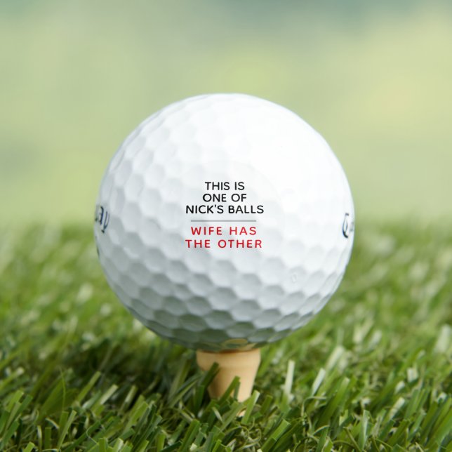 Balles de golf personnalisées drôles - Message de  (T-shirt Insitu)