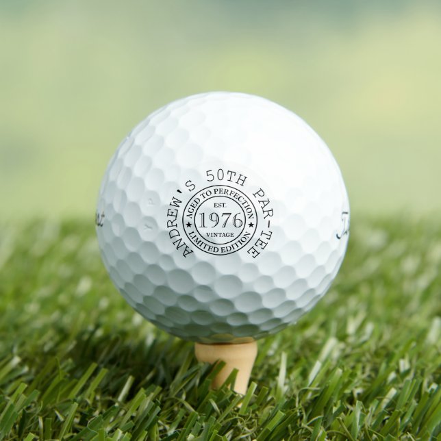 Balles de golf personnalisées pour 50e anniversair (T-shirt Insitu)