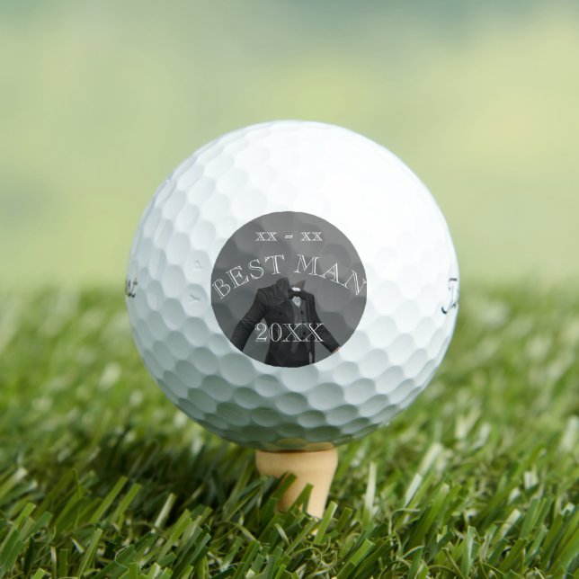 Balles De Golf Personnaliser cadeau Mariage Best Man Golf ball (T-shirt Insitu)