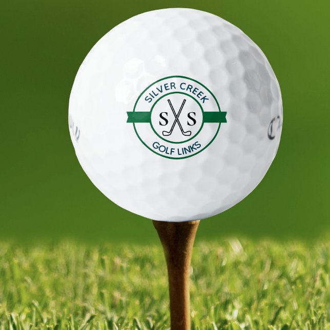Balles De Golf Personnaliser Créez Votre Club De Golf (Personalized monogram golf balls with logo style design. Perfect for clubs, courses & tournaments.)