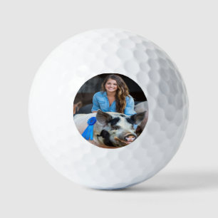 Balles De Golf Personnaliser la photo de porc de l'exposition de