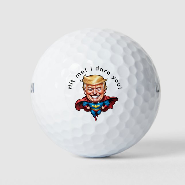 Balles De Golf Personnaliser Trump Super Hero (Devant)