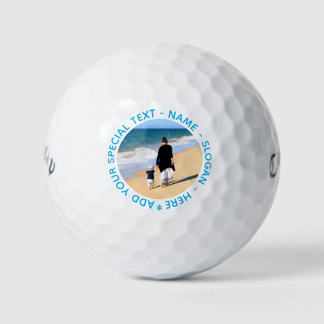 Balles De Golf Personnalisez vos timbres photo Boules de golf ave (Devant)