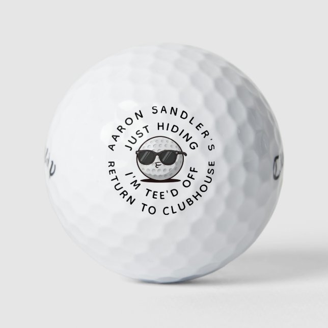 Balles De Golf Personnalisez Votre Nom Funny Golf Ball Design (Devant)