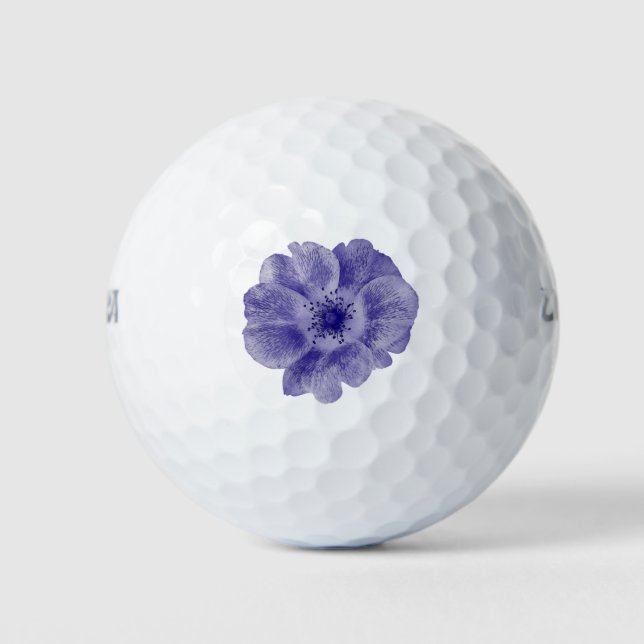Balles De Golf pétale bleu tordu (Devant)