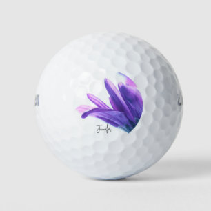 Balles De Golf Pétales violets Boules de golf personnalisées