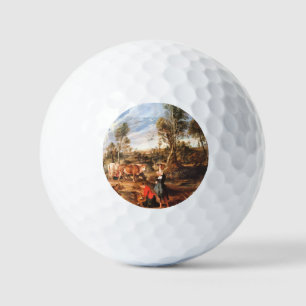 Balles De Golf Peter Paul Rubens Milkmaips avec du bétail sur une