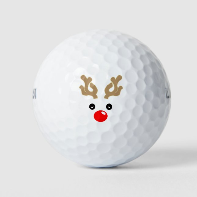 Balles De Golf Petit garçon Rudolph Reindeer (Devant)