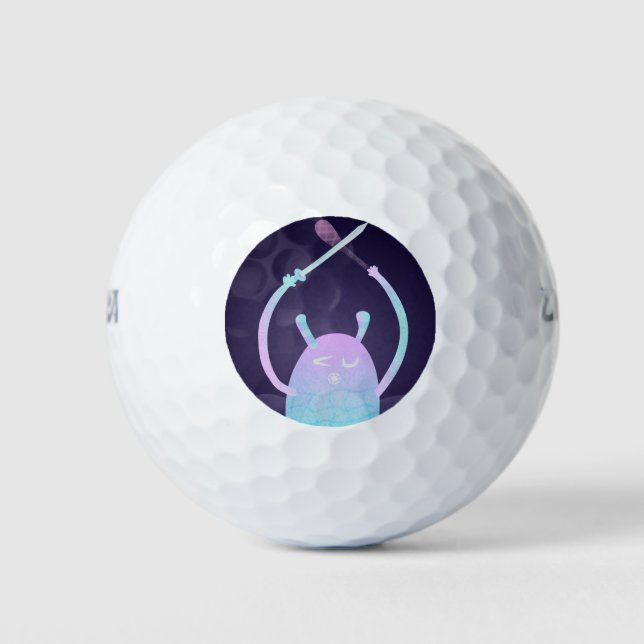 Balles De Golf Petit Monstre Bleu Mignon (Devant)