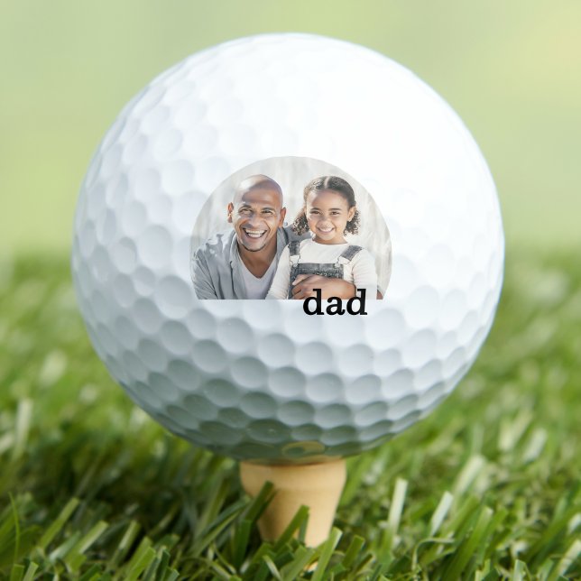 Balles De Golf Photo de Papa Fête des Pères (Dad Photo Father's Day Golf Balls)