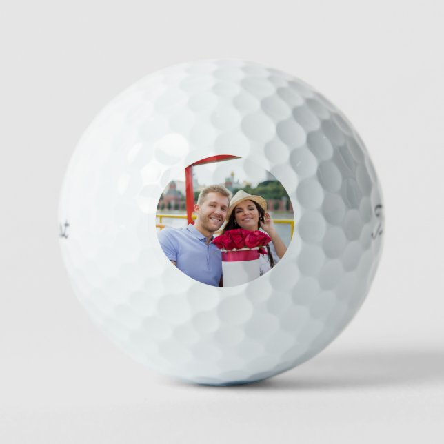 Balles de Golf Photo Élégantes Simples (Recto)
