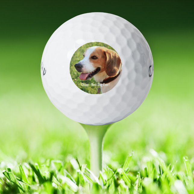 Balles De Golf Photo et nom du chien Beagle personnalisé (Créateur téléchargé)