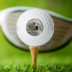 Balles De Golf Photo et nom personnalisés Golden Retriever Dog