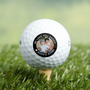 Balles De Golf Photo personnalisé On t'aime Papa Fête des Pères