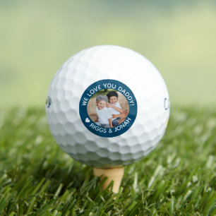 Balles De Golf Photo personnalisé On t'aime Papa Fête des Pères