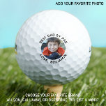 Balles De Golf Photo personnalisée Meilleur Papa Par Blanc Noir<br><div class="desc">Meilleur Papa Par... Deux de vos choses préférées, le golf et votre enfant ! Surprenez le papa et le golfeur avec ces boules de golf super mignonnes photo personnalisées et des accessoires de golf assortis. Maintenant il peut emmener son enfant avec lui alors qu'il joue à 18 trous. Customisez ces...</div>