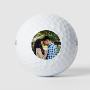 Balles De Golf Photo personnalisée moderne Golfer Valentine's Day