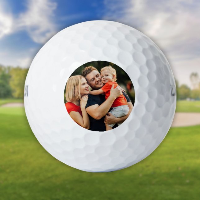 Balles De Golf Photo personnalisée moderne sur mesure (Modern Custom Personalized Photo Golf Balls)