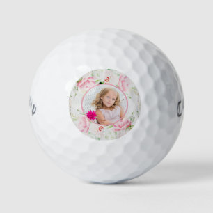 Balles De Golf Photo personnalisée pour dames - Shabby Chic Rose