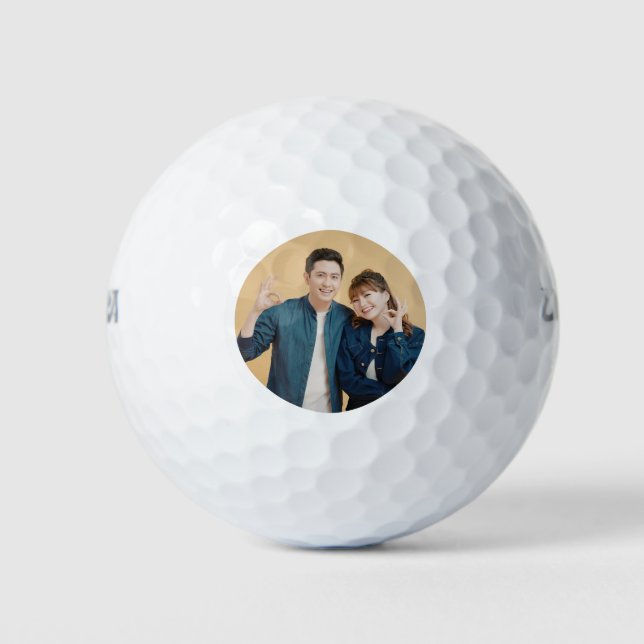 Balles de Golf Photo Simples Minimales (Devant)