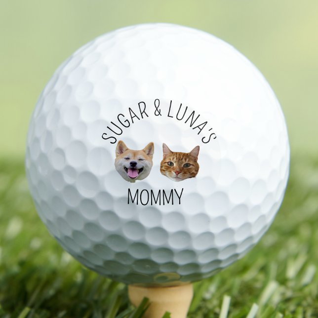 Balles De Golf Photo visage chat chien personnalisé, cadeau migno (Créateur téléchargé)