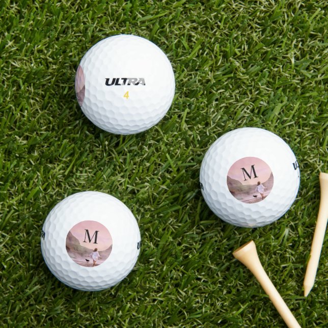 Balles De Golf Photographie de la plage de Monogram (Herbe in situ)