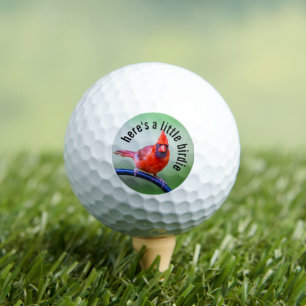 Balles De Golf Photographie du cardinal rouge
