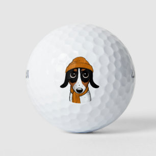 Balles De Golf Piebald Dachshund mignon Hipster Chien