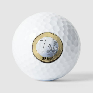 Balles De Golf Pièce de monnaie en argent Euro fausse 