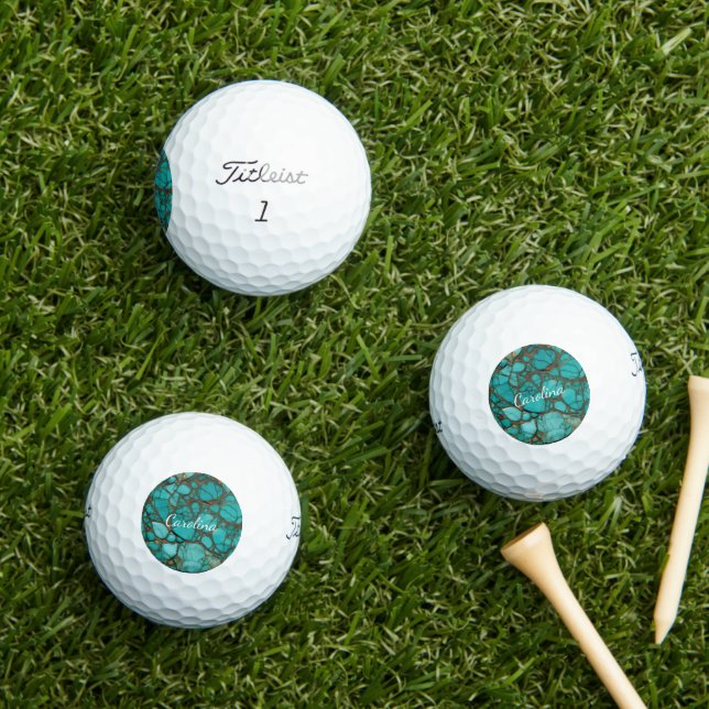 Balles De Golf Pierres turquoise (Herbe in situ)