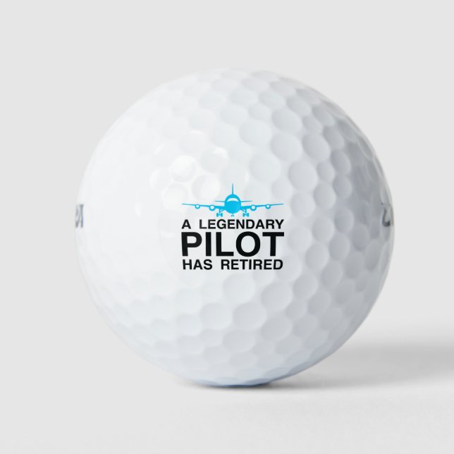 Balles De Golf Pilote légendaire à la retraite (Devant)
