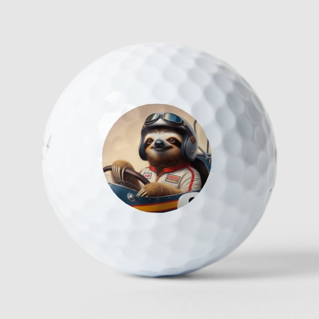 Balles De Golf Pilote Sloth Racecar (Devant)
