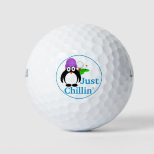 Balles De Golf Pingouin Casquette Violet, juste Chillin'